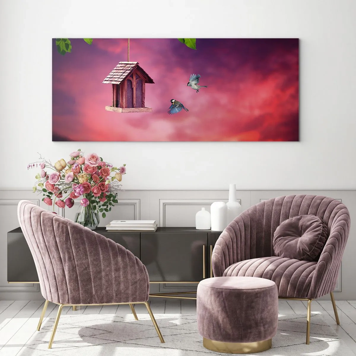 Impression sur verre - Image sur verre - Invitation à dîner - 100x40 cm