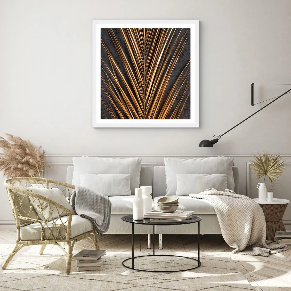 Affiche dans un cadre blanc - Poster - L'or des tropiques - 30x30 cm