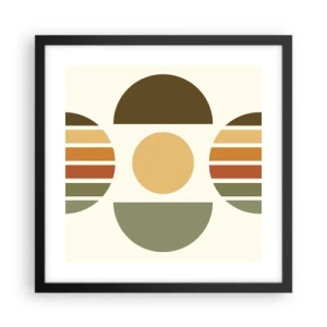 Affiche dans un cadre noir - Poster - Dans les coulaurs de la terre - 40x40 cm