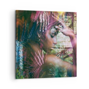 Impression sur toile - Image sur toile - Dame Nature dans la jungle - 60x60 cm