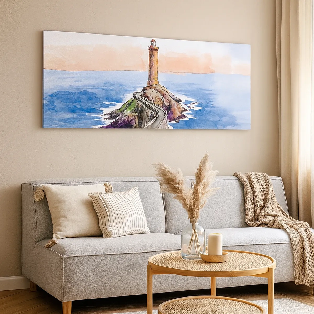 Impression sur toile - Image sur toile - Face à la mer - 30x30 cm