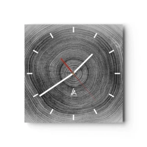Horloge murale - Pendule murale - Signe du temps - 40x40 cm