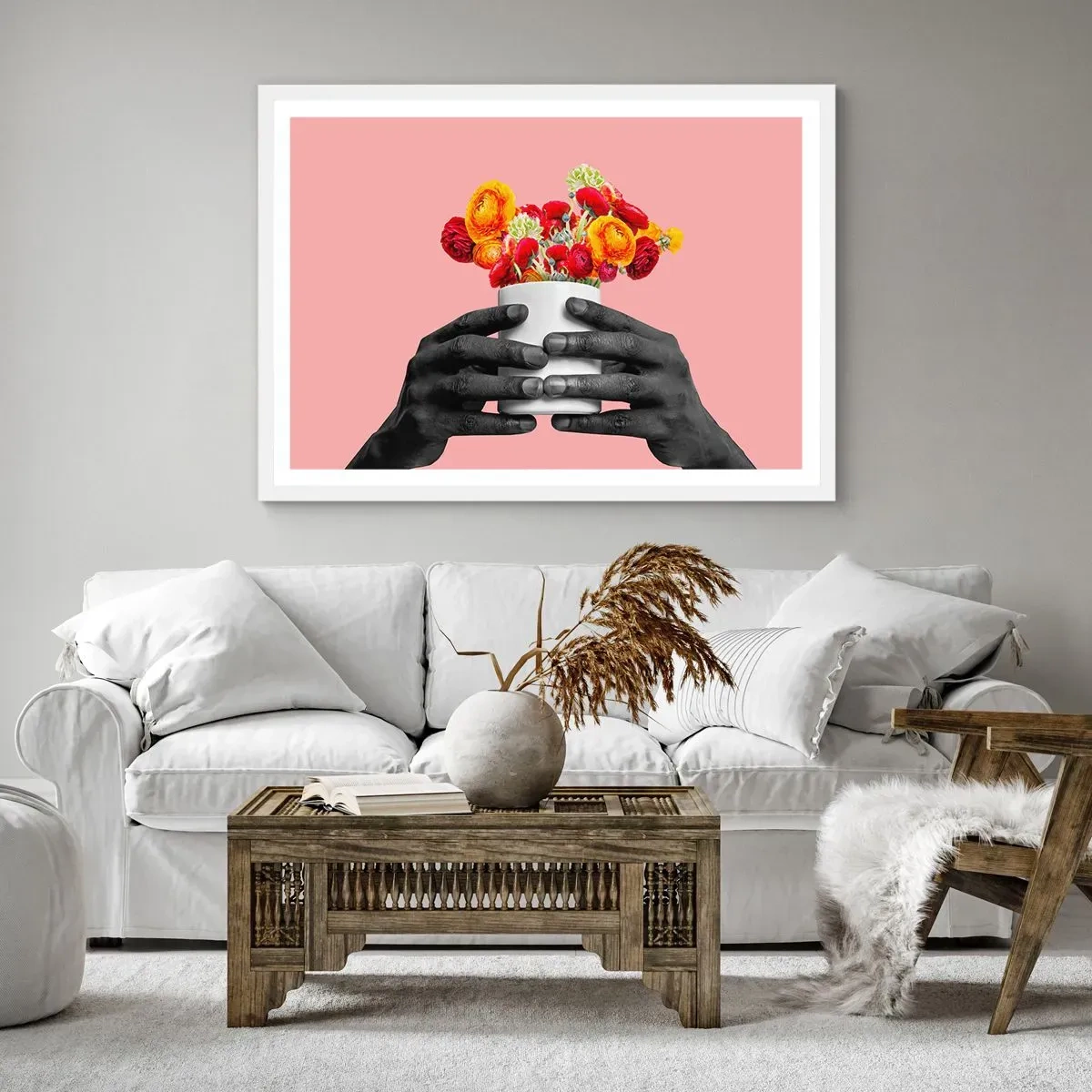 Affiche dans un cadre blanc - Poster - Apothéose de la vie - 50x40 cm