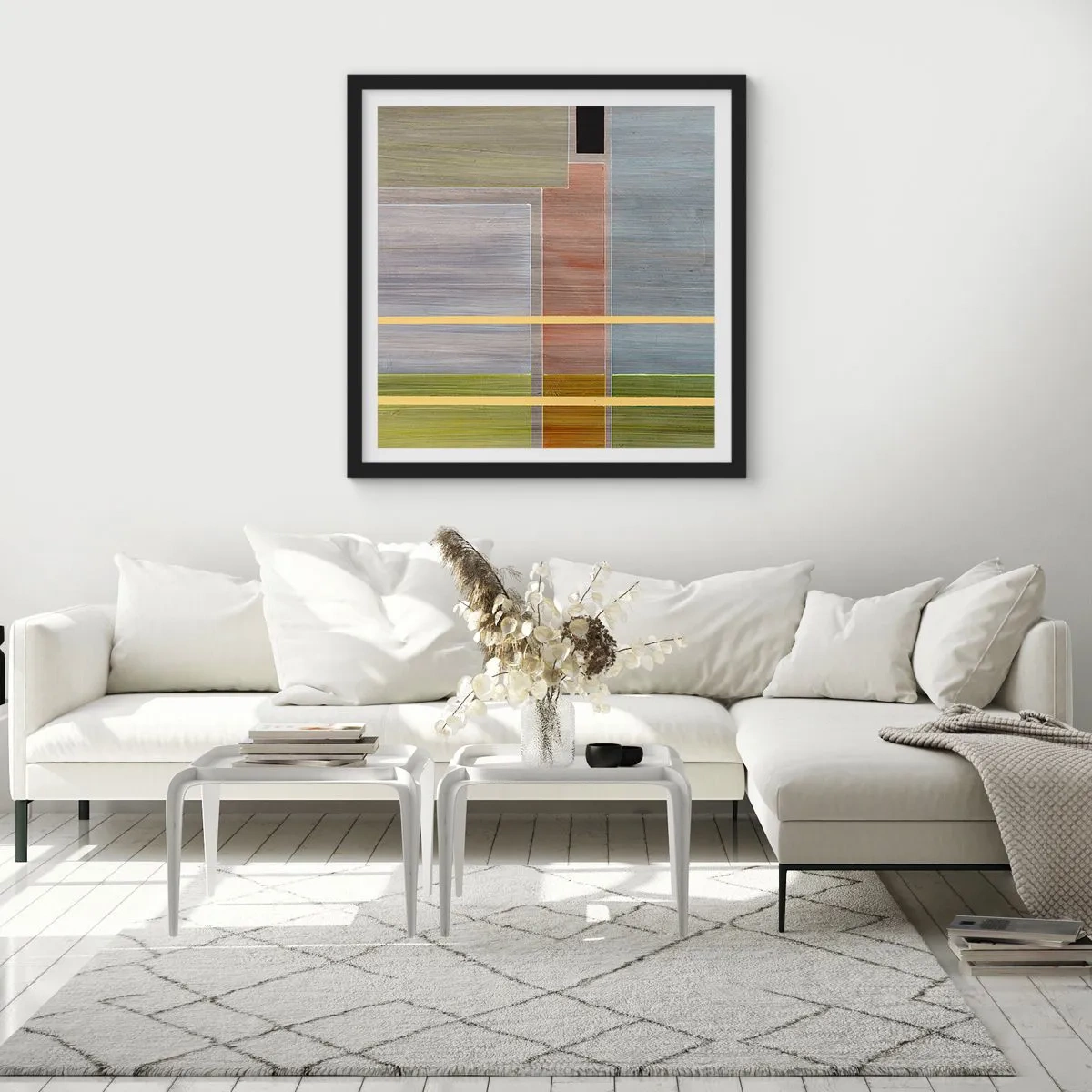 Affiche dans un cadre noir - Poster - Simple et calme - 50x50 cm