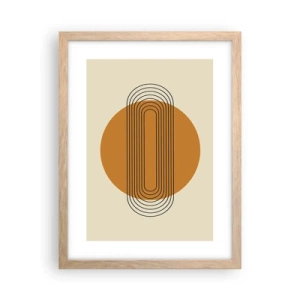 Affiche dans un chêne clair - Poster - Plan idéal - 30x40 cm