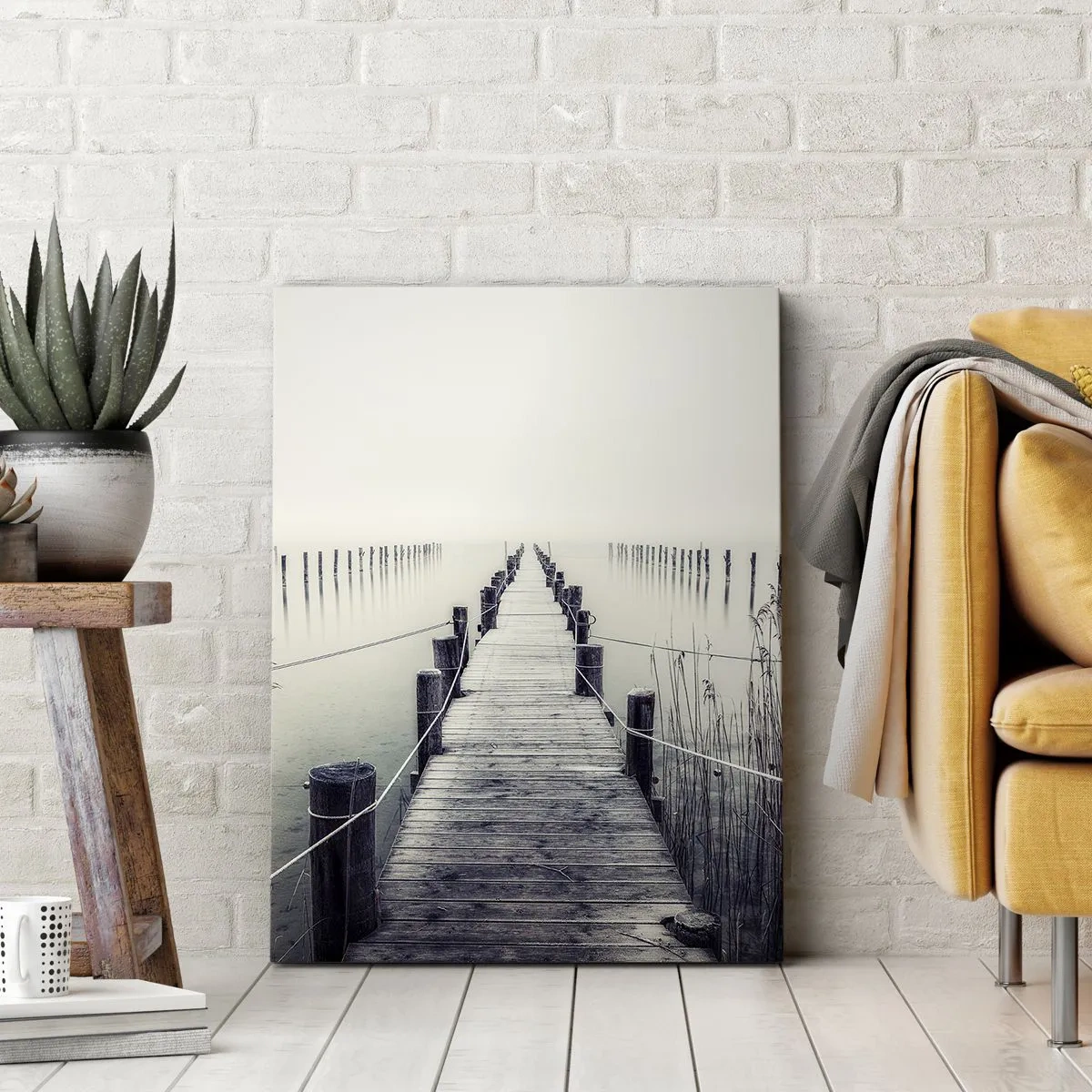 Impression sur toile - Image sur toile - Plongez dans la paix - 65x120 cm