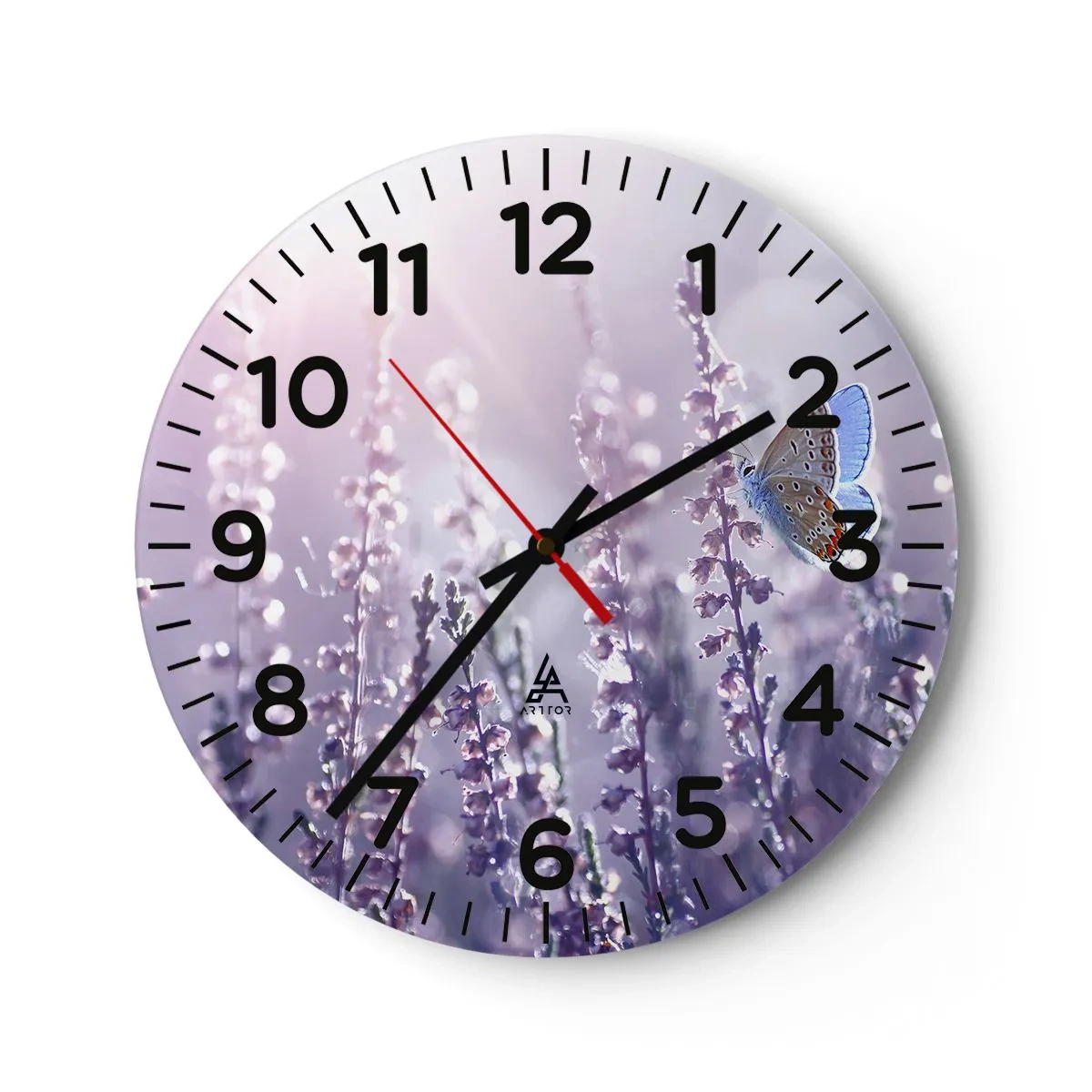 Horloge murale - Pendule murale - Baiser de papillon - 40x40 cm
