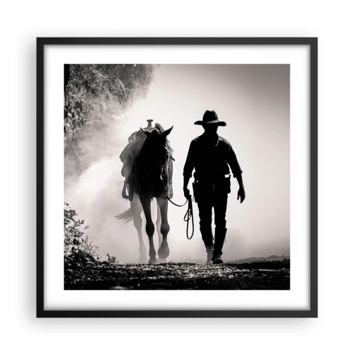 Affiche dans un cadre noir - Poster - Matinée texane - 50x50 cm