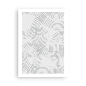 Affiche - Poster - Une composition minimaliste de lignes abstraites sur un fond clair. - 50x70cm - Il n'y a pas de chemin droit - Décoration murale moderne pour le salon et la chambre ARTTOR