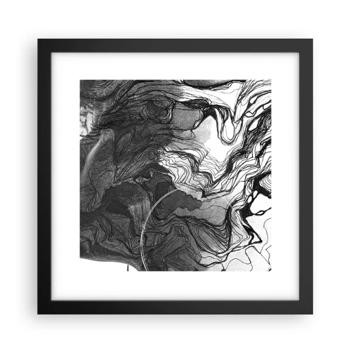 Affiche dans un cadre noir - Poster - Emmêlé dans les rêves - 30x30 cm
