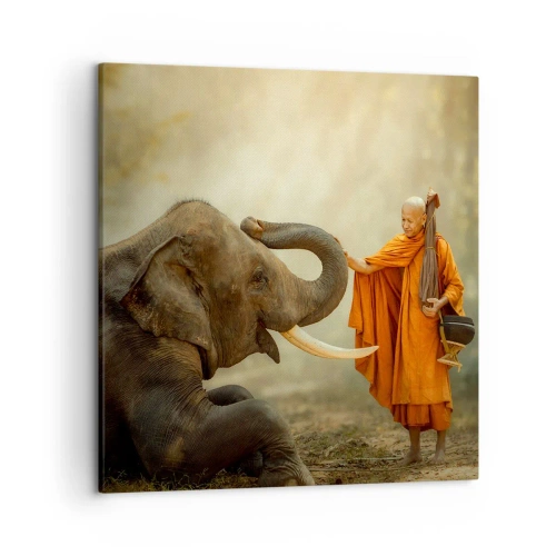 Impression sur toile - Image sur toile - Rencontre en voyageant - 50x50 cm