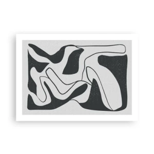 Affiche - Poster - Amusement de labyrinthe abstrait - 70x50 cm