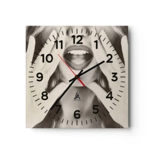 Horloge murale - Pendule murale - J'arrive! - 40x40 cm