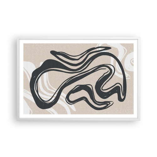 Affiche dans un cadre blanc - Poster - Expression multipliée - 91x61 cm