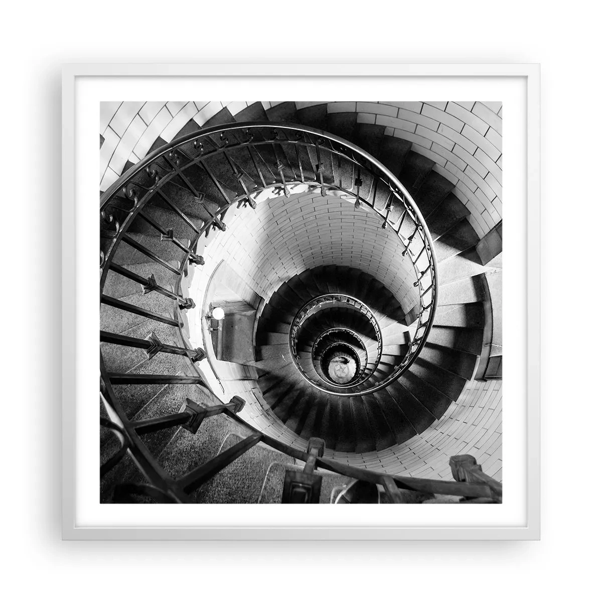 Affiche dans un cadre blanc - Poster - De plus en plus haut - 60x60 cm