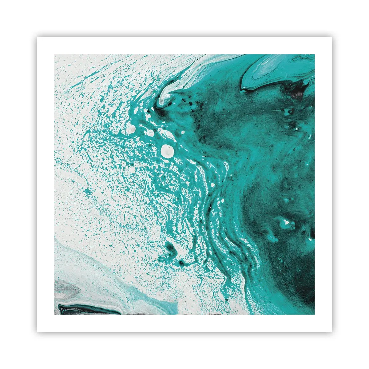 Affiche - Poster - Se fondre dans le bleu et le turquoise - 60x60 cm