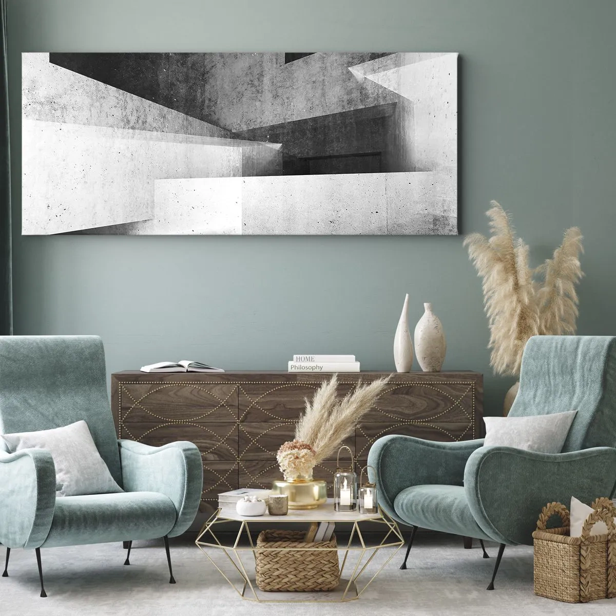 Impression sur toile - Image sur toile - Structure de l'espace - 100x40 cm