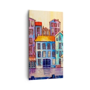 Impression sur toile - Image sur toile - Une ville comme dans un conte de fées - 55x100 cm