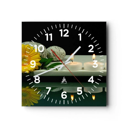 Horloge murale - Pendule murale - Apaisement des sens - 30x30 cm