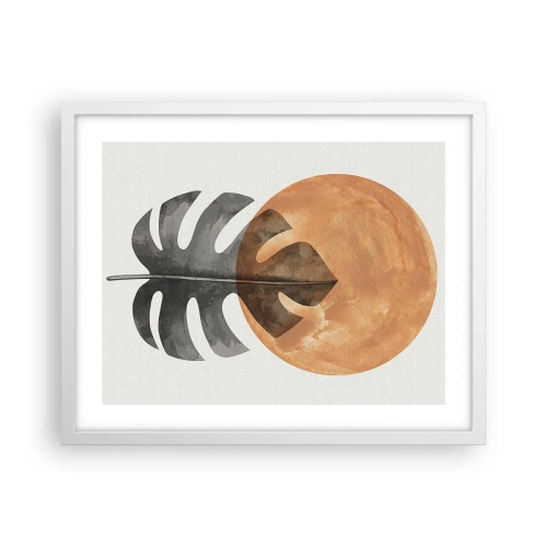 Affiche dans un cadre blanc - Poster - Toujours le soleil - 50x40 cm