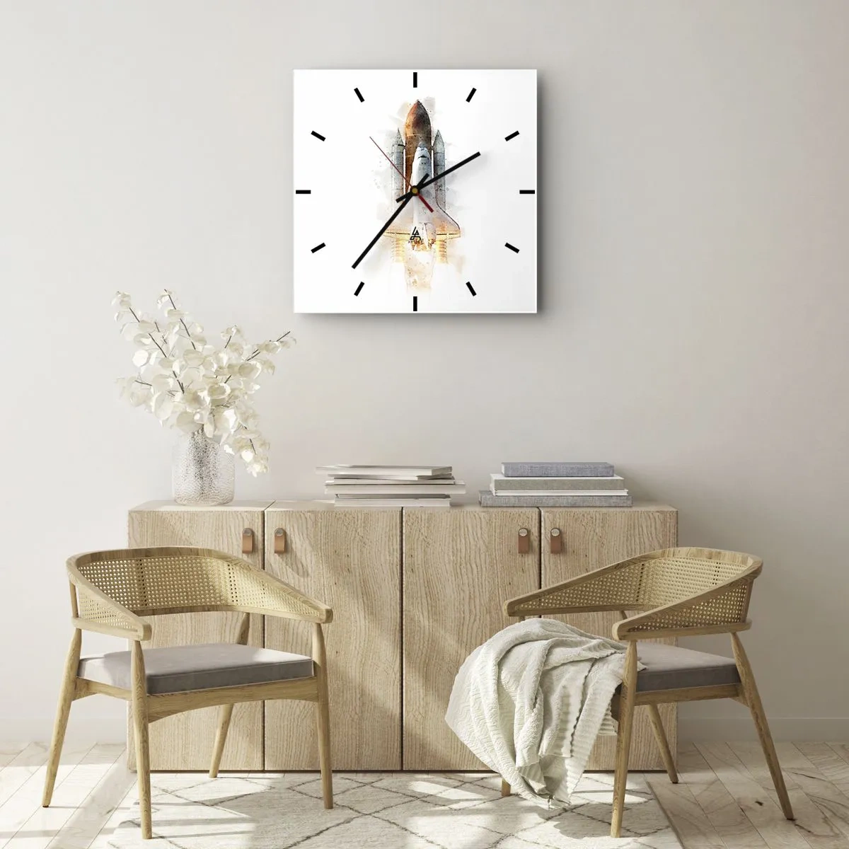 Horloge murale - Pendule murale - Des explorateurs pour commencer - 40x40 cm