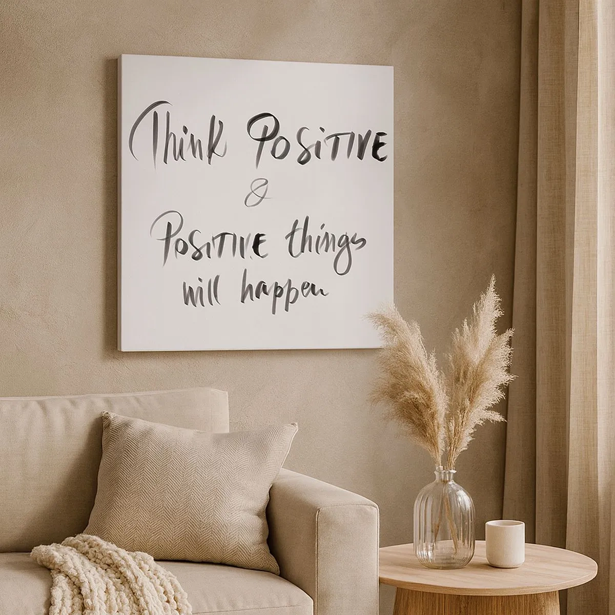 Impression sur toile - Image sur toile - Comment vivre? - 30x30 cm