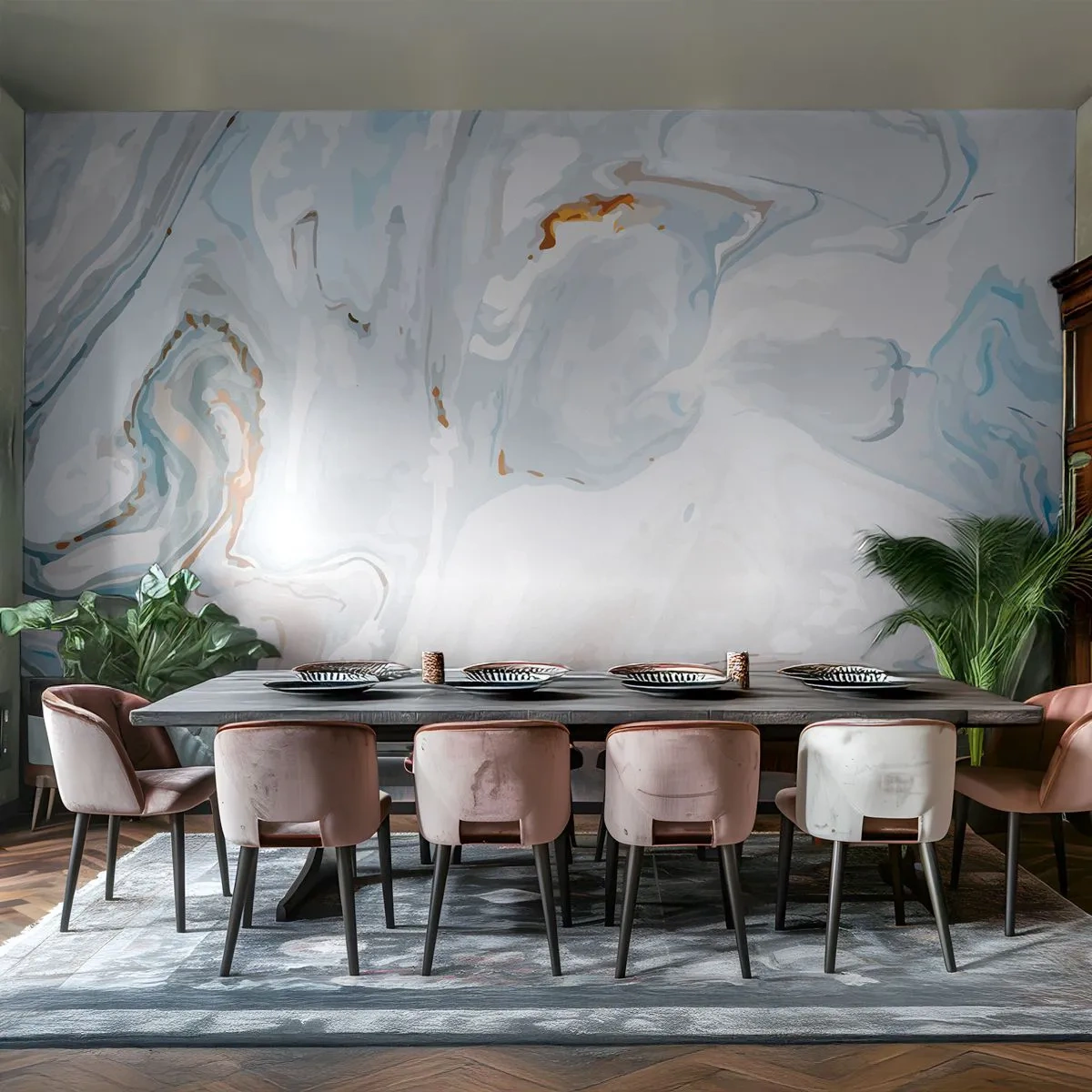 Papier Peint Photo Standard Eco - Blanc surélevé - Abstraction, Morceau, Modèle moderne - 150x105 cm