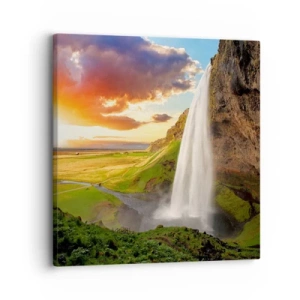 Impression sur toile - Image sur toile - La plénitude de l'été islandais - 30x30 cm