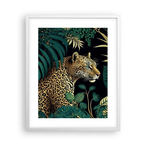 Affiche dans un cadre blanc - Poster - Un hôte dans la jungle - 40x50 cm