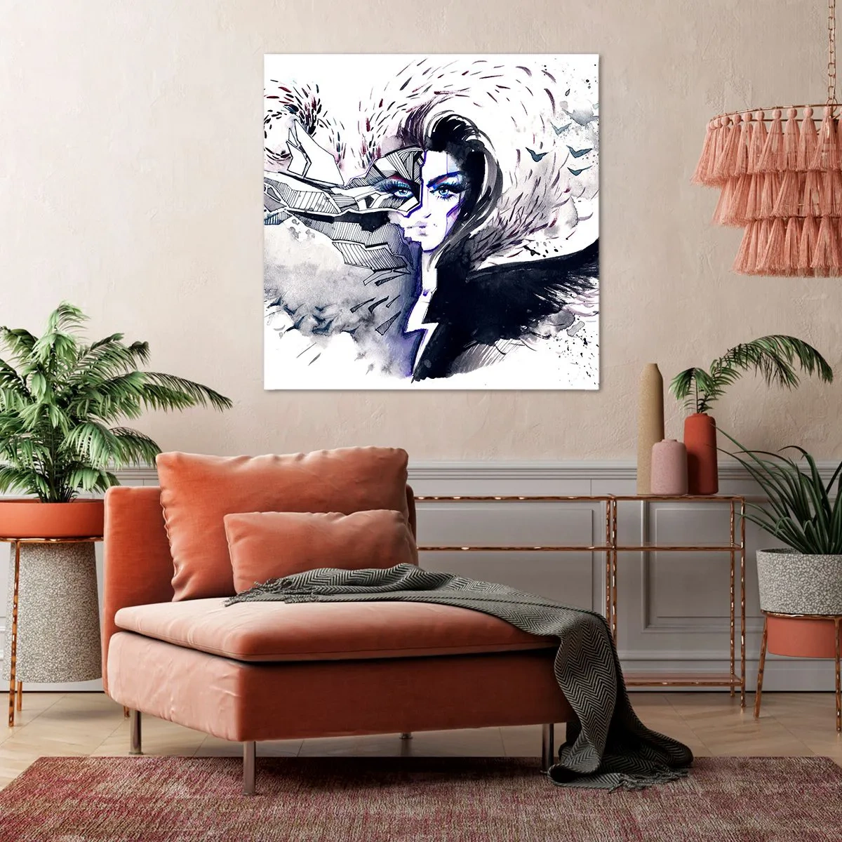 Impression sur toile - Image sur toile - Démoniaque et belle - 30x30 cm