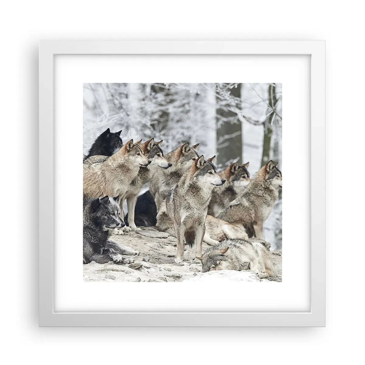 Affiche dans un cadre blanc - Poster - Famille et amis - 30x30 cm