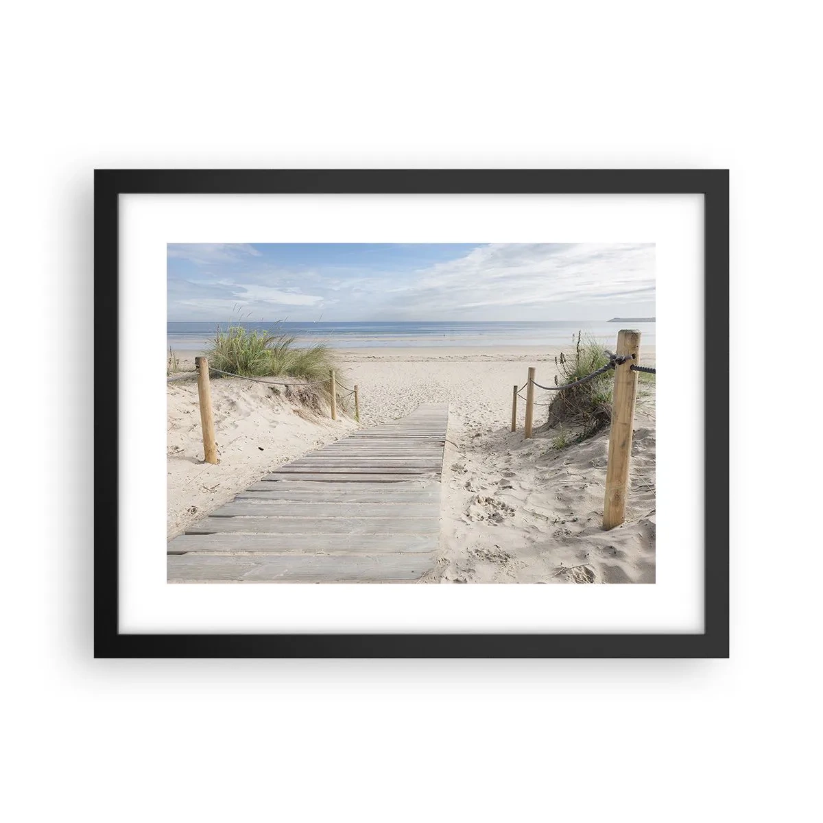 Affiche dans un cadre noir - Poster - A l'horizon - 40x30 cm