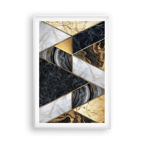 Affiche dans un cadre blanc - Poster - Pierre après pierre - 61x91 cm