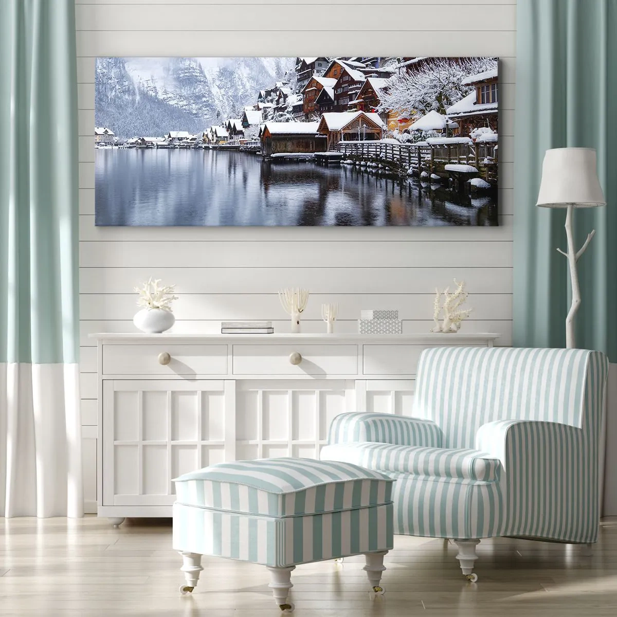 Impression sur toile - Image sur toile - En décoration hivernale - 100x40 cm