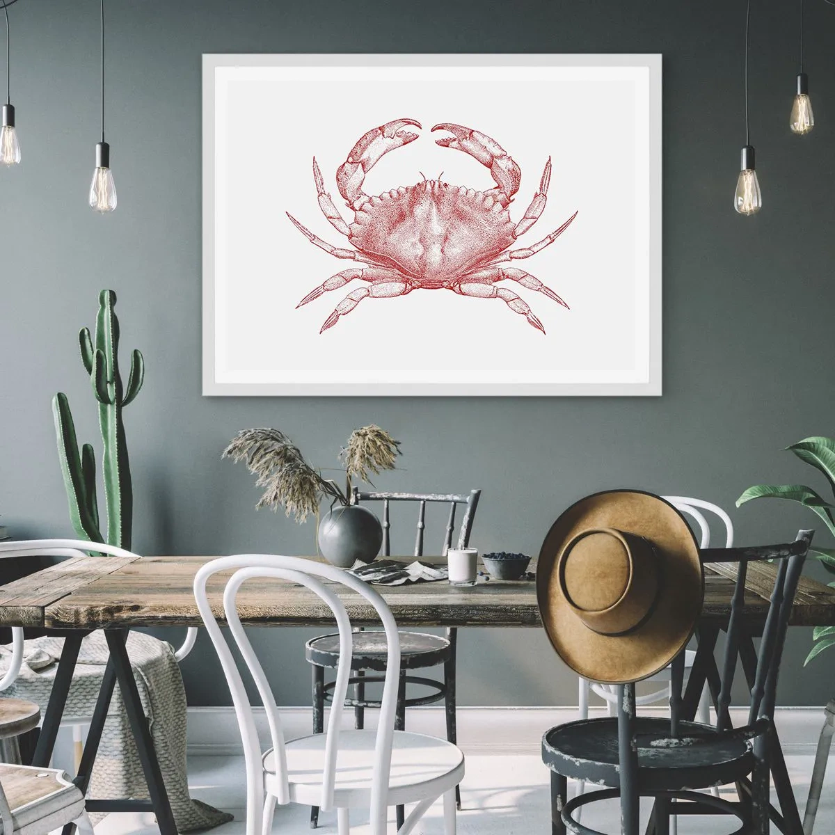 Affiche dans un cadre blanc - Poster - Le crabe des crabes - 40x30 cm