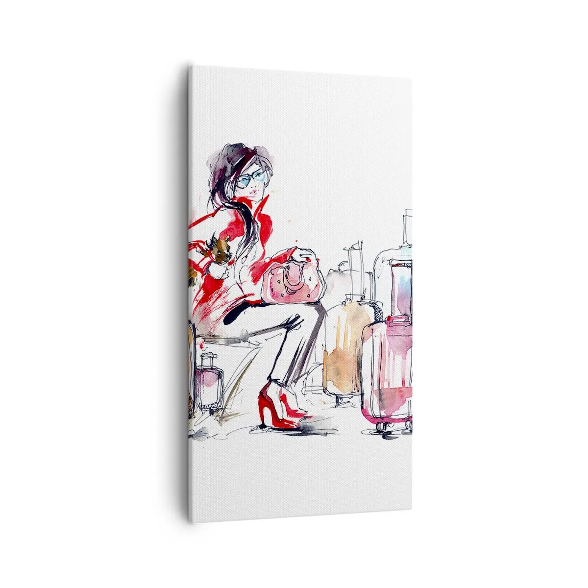 Impression sur toile - Image sur toile - Asseyons-nous avant le voyage - 55x100 cm