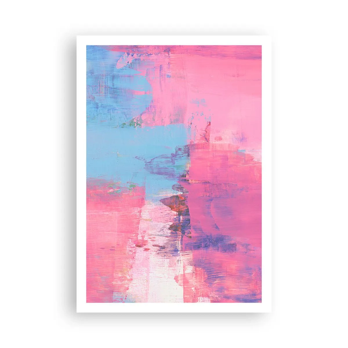 Affiche - Poster - Du rose, du bleu et une pincée de lumière - 70x100 cm