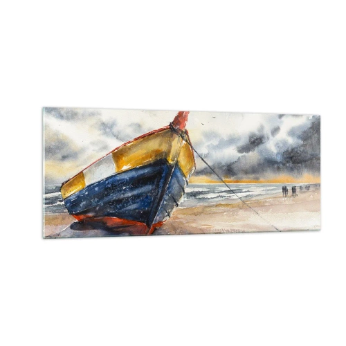 Impression sur verre - Image sur verre - Repos sur le rivage - 100x40 cm