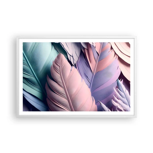 Affiche dans un cadre blanc - Poster - Oiseau chic - 91x61 cm