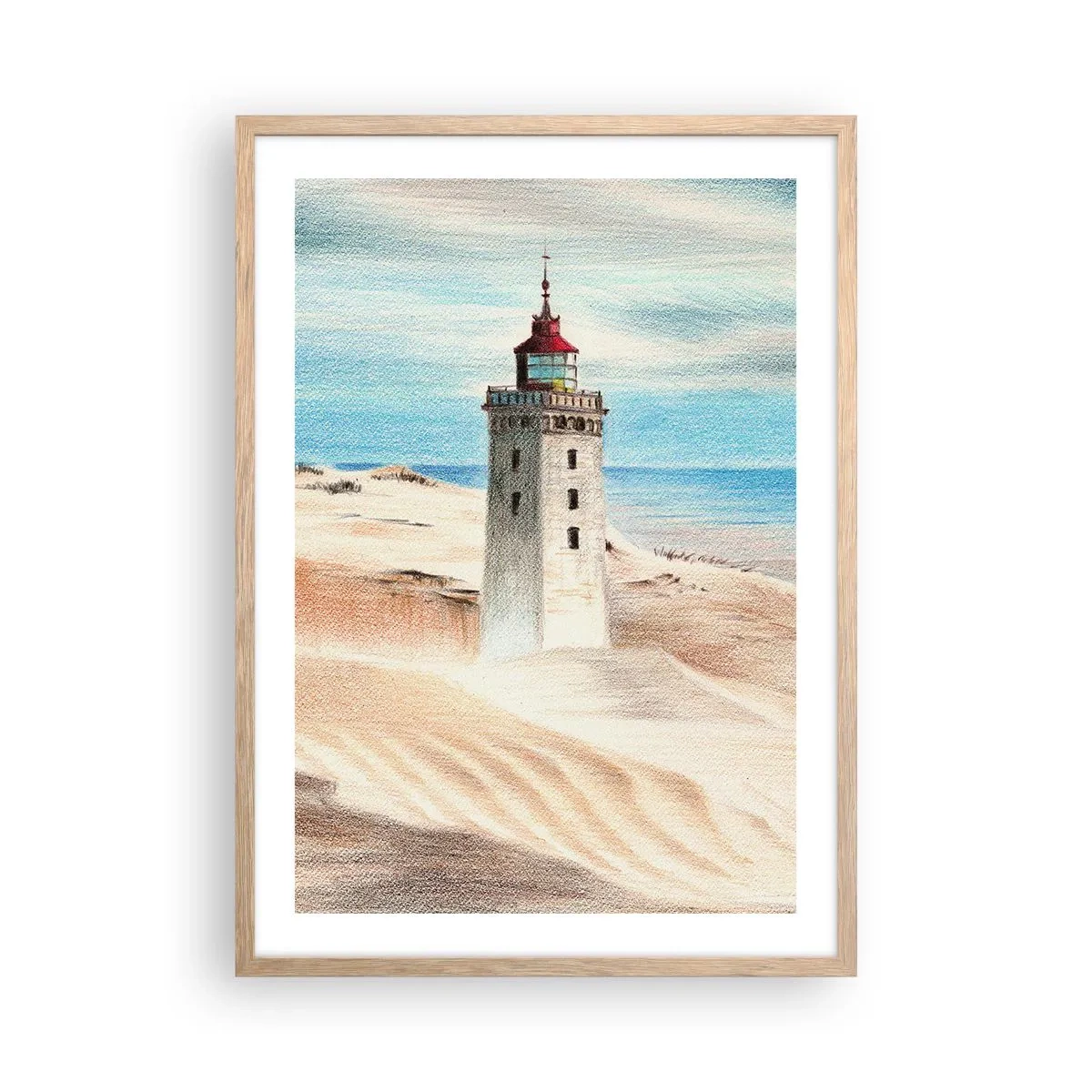 Affiche dans un chêne clair - Poster - Toujours regarder la mer - 50x70 cm