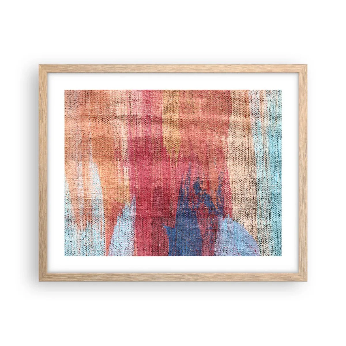 Affiche dans un chêne clair - Poster - Ecoulement de l'arc-en ciel - 50x40 cm