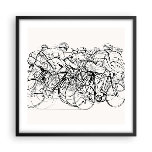 Affiche dans un cadre noir - Poster - Ensemble en équipe - 50x50 cm