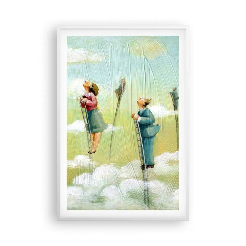 Affiche dans un cadre blanc - Poster - Derrière ton rêve - 61x91 cm