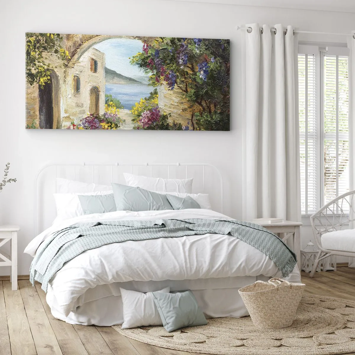 Impression sur toile - Image sur toile - Le charme d'une province côtière - 100x40 cm