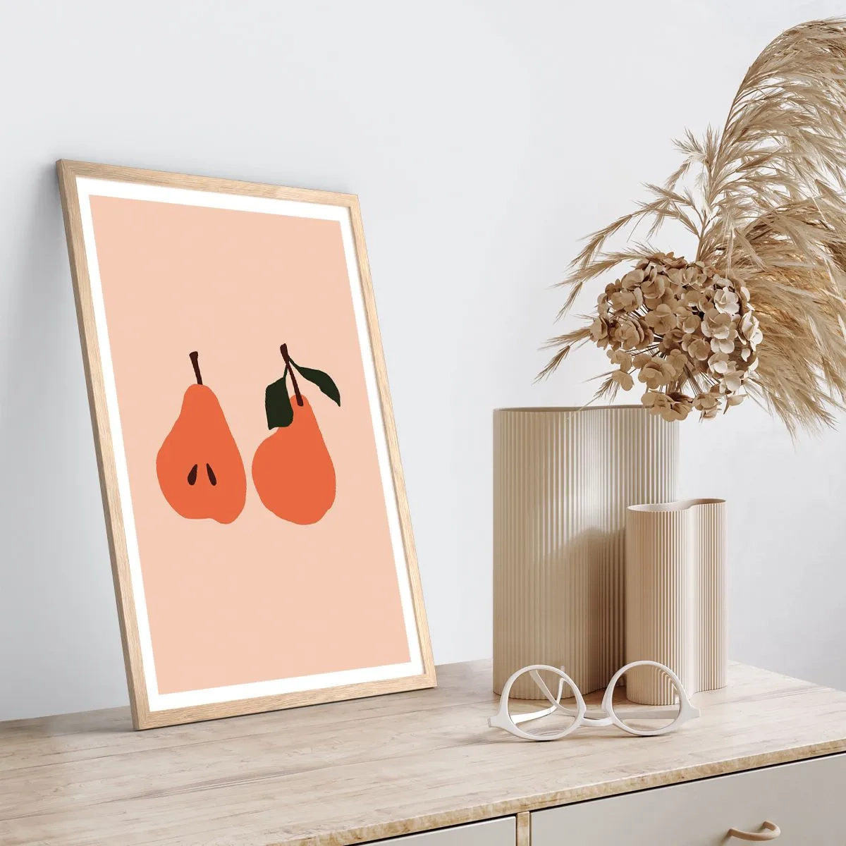 Affiche dans un chêne clair - Poster - La douceur elle-même - 50x70 cm