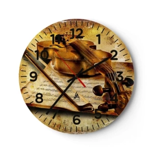 Horloge murale - Pendule murale - Besoin immédiat d'un virtuose - 40x40 cm
