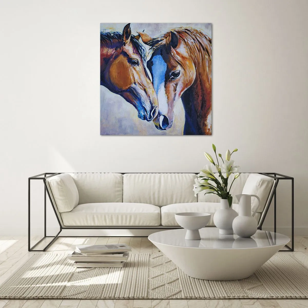 Impression sur verre - Image sur verre - Est-ce de l'amitié ? Ou de l'amour ? - 30x30 cm