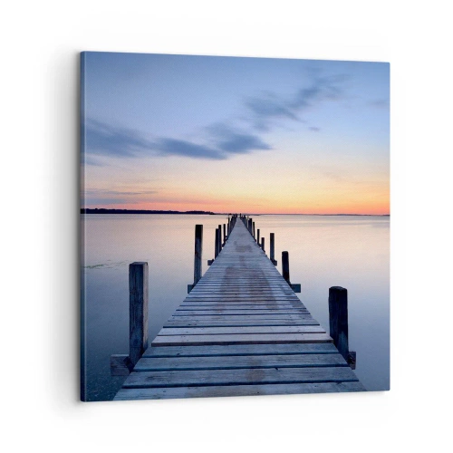 Impression sur toile - Image sur toile - Le calme d'un crépuscule serein - 60x60 cm