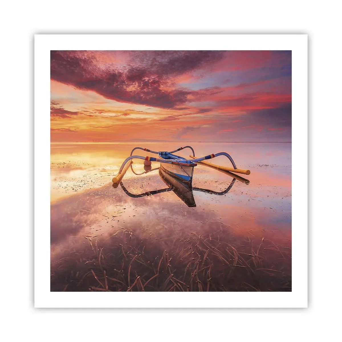 Affiche - Poster - Le calme d'une soirée tropicale - 60x60 cm