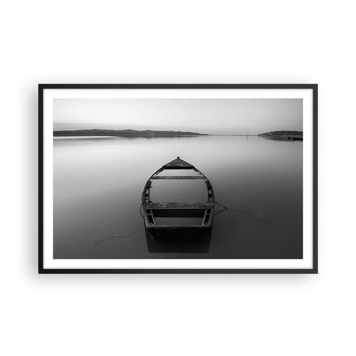 Affiche dans un cadre noir - Poster - Nostalgie et mélancolie - 91x61 cm
